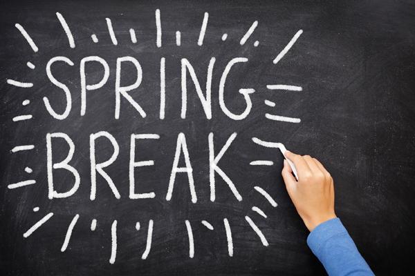 Spring Break: Students taking a break with family