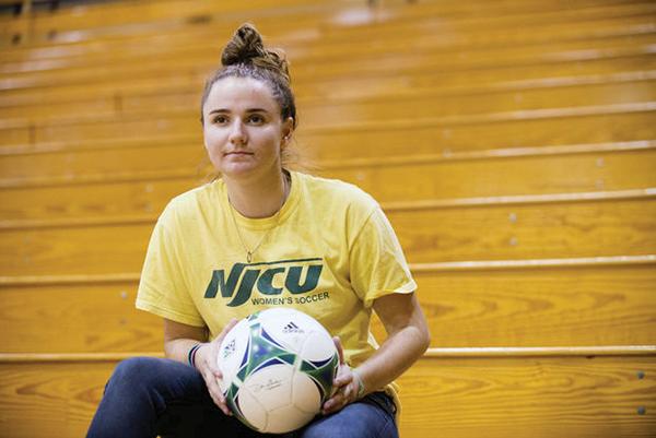 Amanda Filippone, co-captain of the womens soccer team was featured in the Dec. 3, 2013 issue of The Jersey Journal. www.nj.com