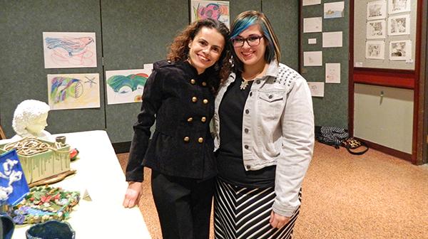 Art Therapy Major and club President, Joana Carvalho, 33, and Vice President Amanda Garced, 20, a Ceramics Major. Photo courtesy of Amanda Garced