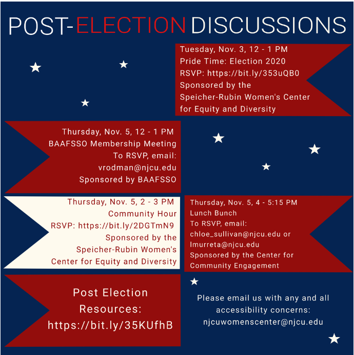 Flyer information for Post-Election Discussions