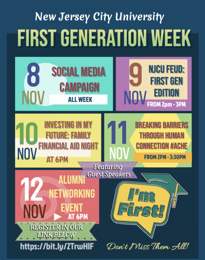 NJCU’s First Generation Week (11/8 - 11/12)
