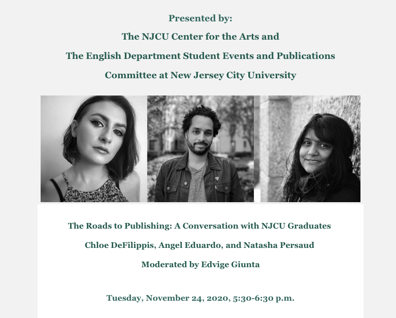The Roads to Publishing: A Conversation with NJCU Graduates (11/24)