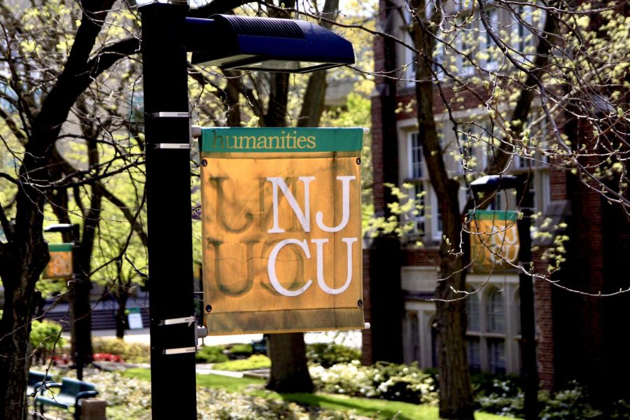 NJCU flag on campus. 