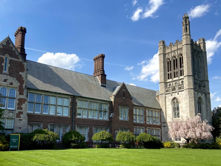 Hepburn Hall, the administrative building at NJCU. Photo by Haresh Oudhnarine. 