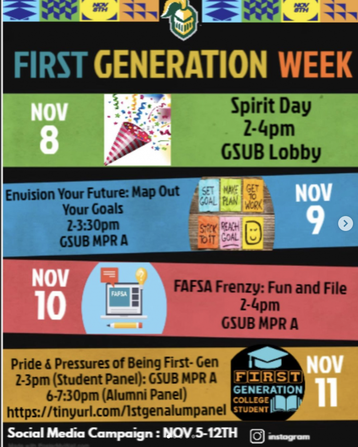 First Generation Week (11/8 to 11/11)