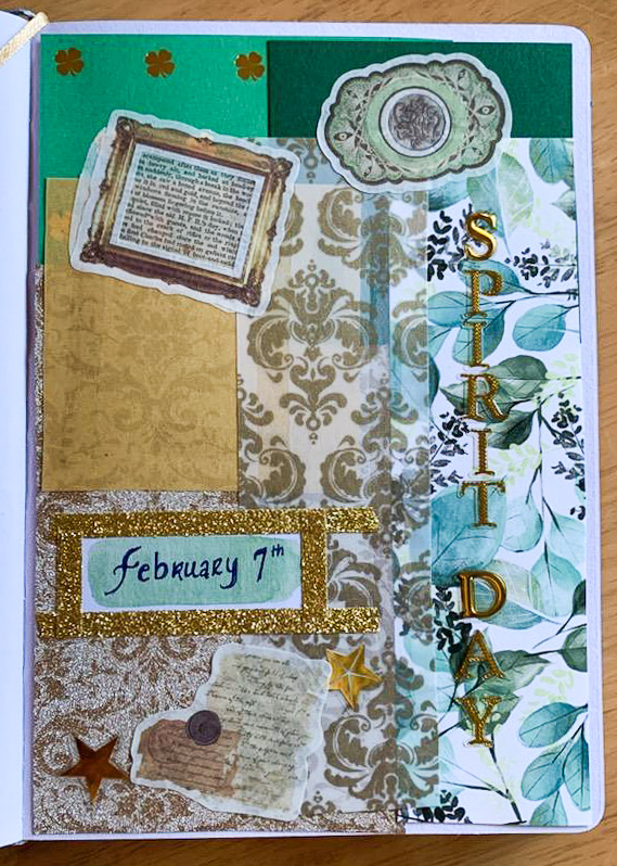 Junk journal spread.
Photo by DeVoe.