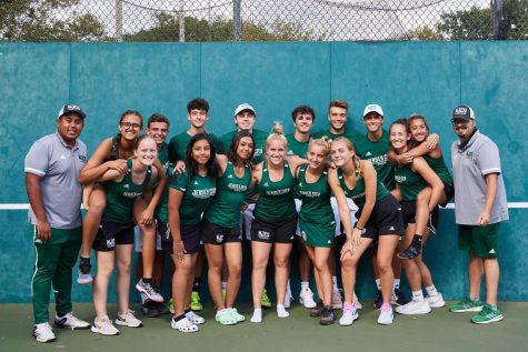 The Mens and Womens Tennis teams. Photo Courtesy of NJCU Athletic Communication. 