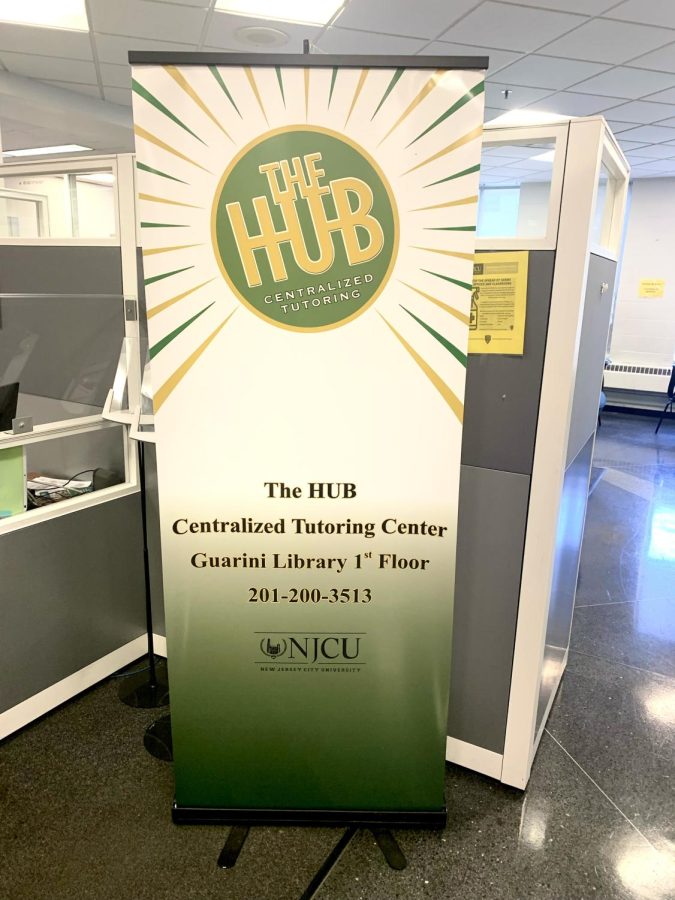 The Hub is located in NJCUs Guarini Library near the Dunkin. Photo by Suhas Vittal. 