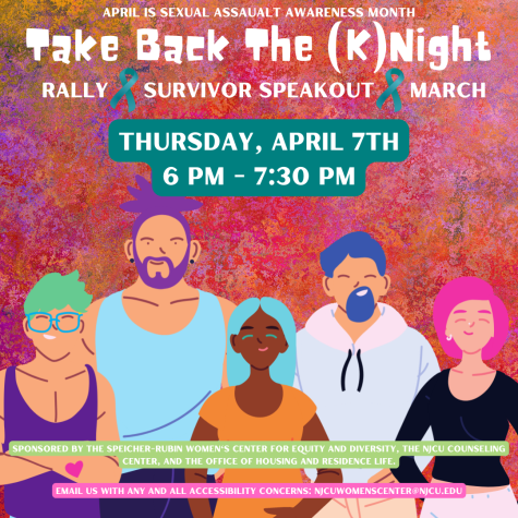 Flyer for the Take Back The (K)night event from the Speicher-Rubin Women’s Center for Equity and Diversity. 